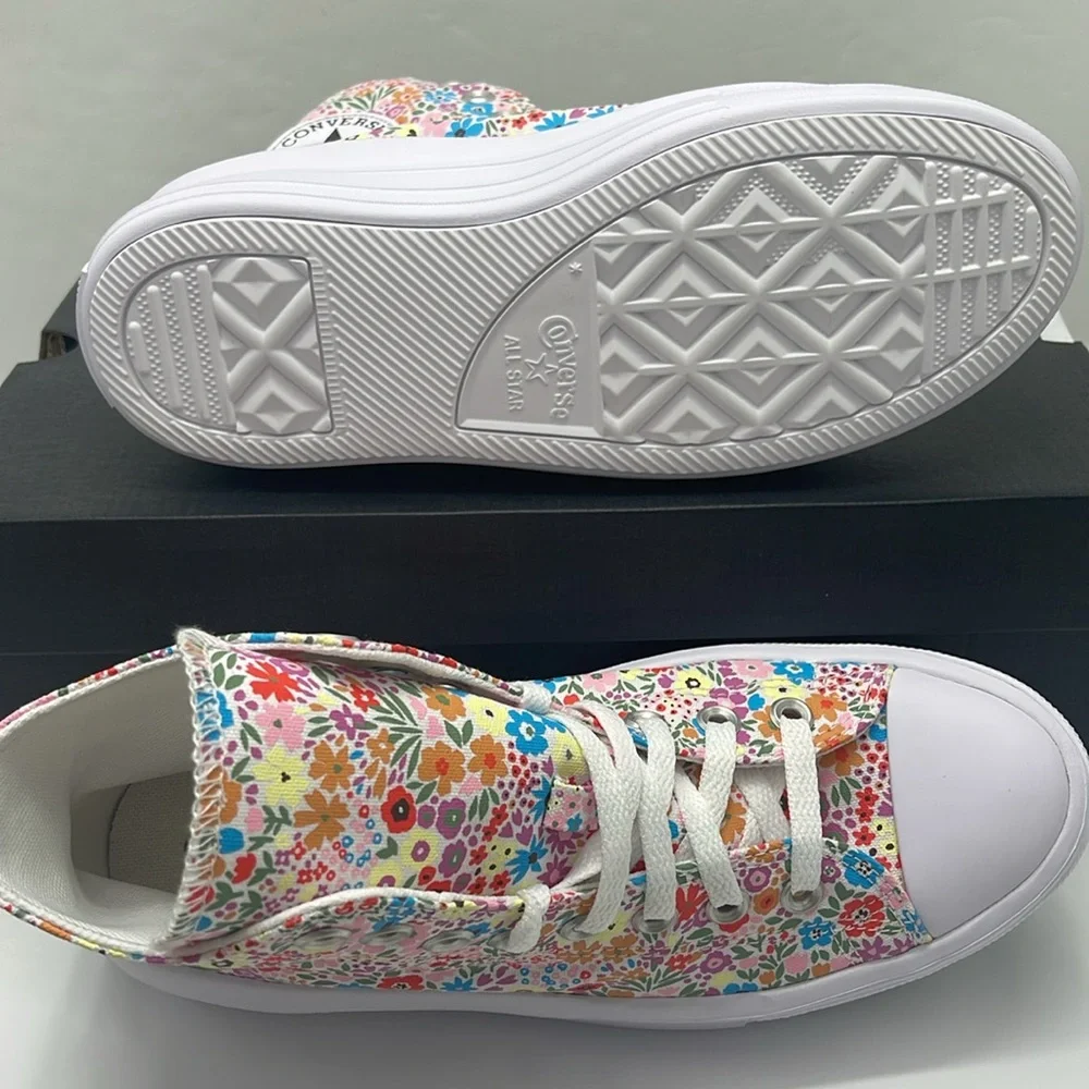 Converse WMNS Platform Sneakers A14968C CTAS MOVE HI WHITE/CACTUS BUD